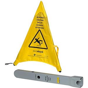 Easy Absorb Waarschuwingsbord ""Achtung!"" meertalig, geel 53,5 cm P-10006