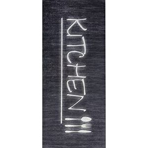 Mani Textile - Tapijt KITCHEN zwart afmetingen - 90 x 130 cm
