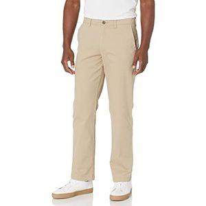 Amazon Essentials Pantalon chino extensible décontracté pour homme, coupe droite, marron kaki, 96,5 x 71,1 cm (l x L)