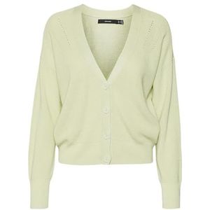 VERO MODA Vmnewlexsun Ga Noos Ls korte broek met V-hals voor de auto, cardigan voor dames, Khaki (stad)