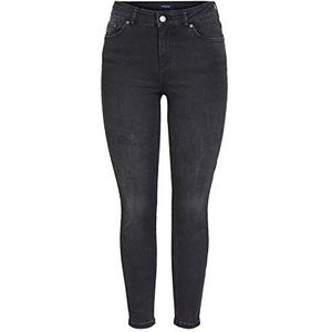 PIECES Dames skinny fit jeans stretch, zwart.