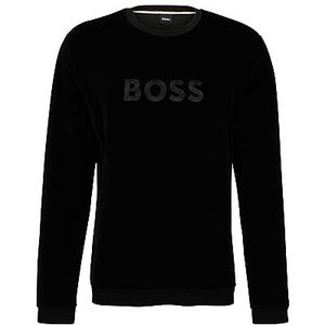 BOSS Fluwelen sweatshirt voor heren, Zwart 3