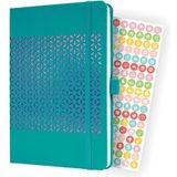 SIGEL J4215 Jolie 2024 A5 weekplanner, hardcover met elastiek, penlus, zakvak, 174 S, FSC-gecertificeerd, agenda J4215, blauw