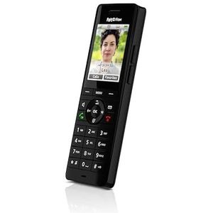 AVM Fritz!Fon X6 Black International Draadloze telefoon DECT Full Duplex HD, kleurendisplay, compatibel met Fritz!Box met DECT-basis, menu in het Spaans