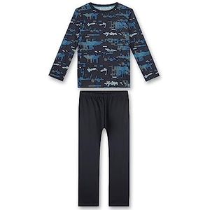 Sanetta Pyjama long pour garçon | Pyjama confortable pour garçon long. | Taille pyjama, gris, 128