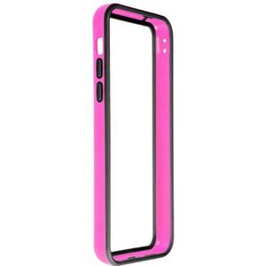 Horny Protetors® iPhone 5C bumper bumper bumper roze (TPU) zwart (rubber) op dezelfde drukknop
