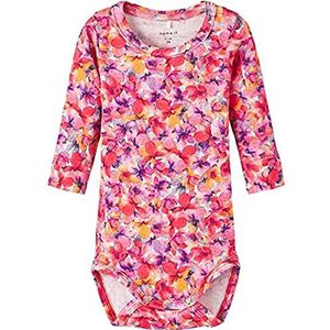 Name It Nbfsafina Ls XSL babybody meisjes, wit, 68, whitecap grijs