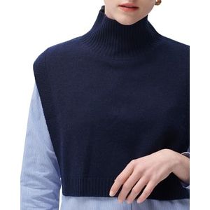 Caroll Poncho laine et de cachemire, MARINE, Taille unique