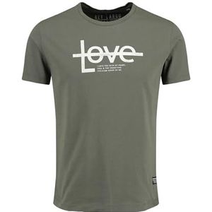 KEYLARGO Love You Round T-shirt voor heren, Kaki (1505)