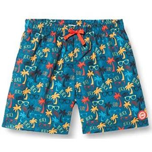 CMP Shorts bedrukt van microvezel met palmen en glazen, badpak, uniseks, kinderen, 19 inch