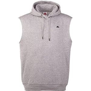 Kappa Lorgo Men Sweatshirt met capuchon, regular fit, trainingspak voor heren, grijs.