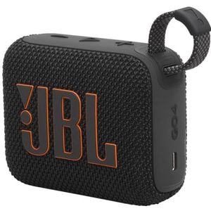 JBL GO 4, ultra-draagbare bluetooth-luidspreker, JBL Pro-geluid, krachtige bas, 7 uur batterijduur, Playtime Boost-functie, waterdicht en stofdicht, IP67, zwart