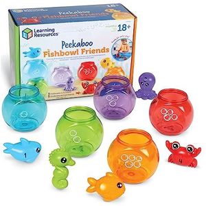 Learning Resources Verbergenspel - dierenvrienden in goudvispot vanaf 18 maanden - educatief speelgoed voor baby's - badspeelgoed