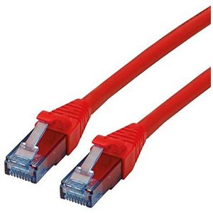 ROLINE CAT 6A Component Level LAN-kabel | UTP Ethernet netwerkkabel met RJ45-stekker | rood 1,5m