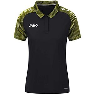 JAKO Performance Poloshirt voor dames, Zwart/Geel
