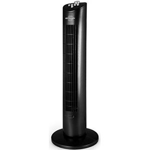 Orbegozo TW 0800 Torenventilator met timer, benzine-plaat, 3 snelheden, oscillerende beweging, 60 W, zwart