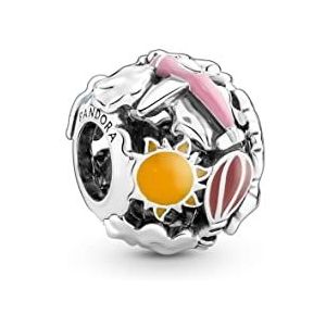 Pandora Moments 791695C01 sterling zilveren regenboog vlinderdas bedel, één maat, sterling zilver, geen edelsteen, Sterling zilver, Geen edelsteen