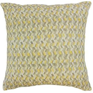 The Pillow Collection Bloem kussensloop, polyester, 37645 x 37645 x 13172 cm, groen