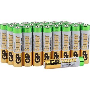 GP 03024AB24 set van 24 GP Super Alkaline batterijen (03024AB24) met praktische PET-opbergdoos, 24 AAA-batterijen