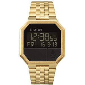Nixon Uniseks volwassenen digitaal kwarts horloge met armband van roestvrij staal, Goud/Zwart, Armband