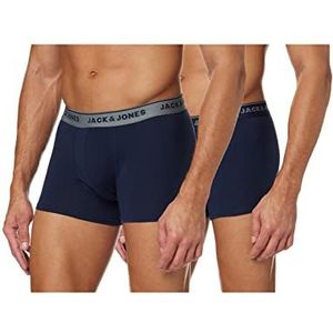 JACK & JONES 2 stuks boxershorts voor heren, marineblazer, details: navy, S, Navy Blazer / Details: marineblauw