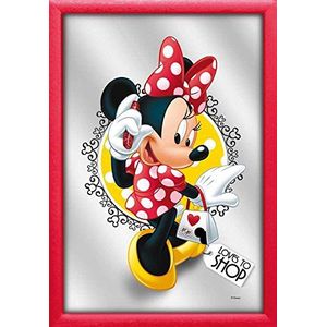 empireposter Disney Minnie Mouse Loves to Shop bedrukte spiegel met kunststof frame, 20 x 30 cm