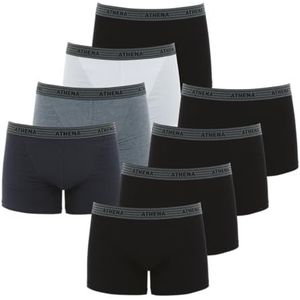 Athéna Promo Basic Coton Ondergoed voor heren, Noir/Noir/Noir/Noir/Anthracite/Gris Chiné/Noir/Blanc, M