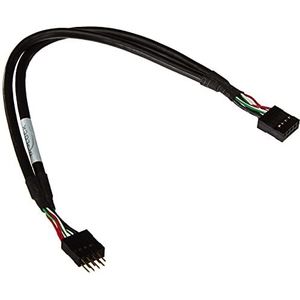 DeLOCK 0,25 m 2 x USB 2.0 USB-kabel 0,25 m zwart – USB-kabel (0,25 m, 2.0, stekker/bus, 480 Mbit/s, zwart)