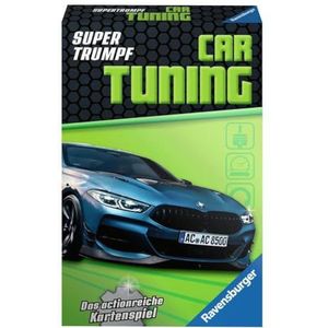 Ravensburger Kaartspel, Supertrumpf Car Tuning 20684, Quartett en Trumpf-spel voor technische fans vanaf 7 jaar: het actievolle kaartspel