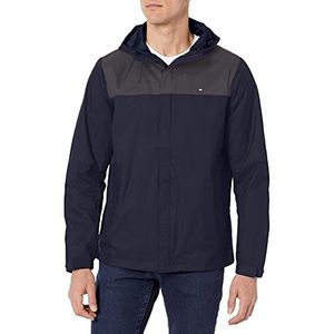 Tommy Hilfiger Tommy Hilfiger Legacy Lichtgewicht Waterdichte Regenjas met capuchon voor heren, Kolen/Marine