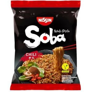Nissin Soda Bag 9 stuks instant pasta in Japanse stijl met chili saus - snelle bereiding - Aziatisch eten (9 x 111 g)