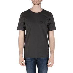 19V69 ITALIA Pistiko Dark Grey T-shirt, donkergrijs, maat M (8 stuks), Donkergrijs