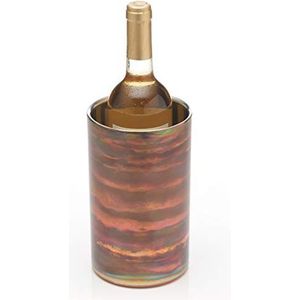 BarCraft Double Walled roestvrij stalen wijnfleskoeler, 12 x 20 cm (4,5 x 8 inch) – glinsterende koper-effect afwerking