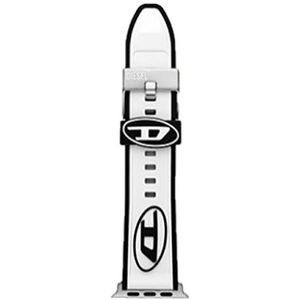 Diesel Unisex leer, synthetisch of roestvrij stalen band, compatibel met 42 mm/44 mm/45 mm Apple Watch®