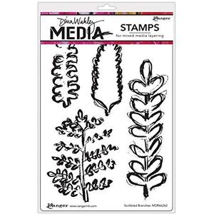 Dina Wakley Media Cling Stamps 6 ""X9"" - Cribbled Takken