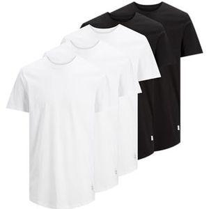 JACK & JONES Jjenoa Tee S Crew Neck 5-delig Mp T-shirt heren, zwart.