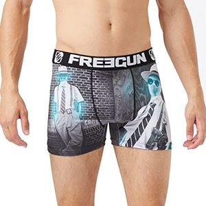 FREEGUN Calecons boxershorts, ondergoed, heren, microvezel, bedrukt, 5 stuks, A13