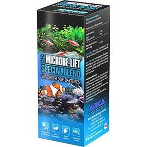 MICROBE-LIFT Speciale mix – hoogwaardige bakterien, voor natuurlijk aquarium, bevordert water van reiniging, zoet- en zeewater, 251 ml