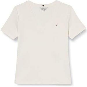 TOMMY HILFIGER SLIM CODY V-NK SS WW0WW4058402Z003, WIT (Onze Ecru), S, Wit (Onze Ecru), S, Wit (Onze Ecru)