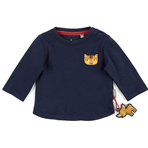 Sigikid shirt met lange mouwen jongens, blauw/kat, 86, blauw/kat