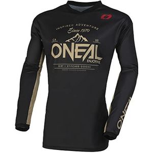O'NEAL | Motorcross shirt | Enduro MX | Ademende stof, gevoerde elleboogbescherming, pasvorm voor maximale bewegingsvrijheid | Element Jersey Dirt | Volwassenen, zwart.
