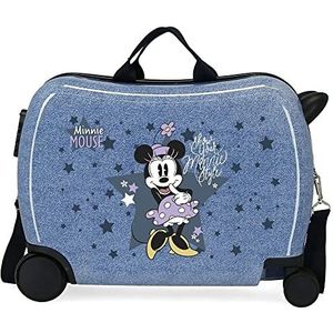 Disney Minnie Style Kinderkoffer, blauw, 50 x 39 x 20 cm, stijf, ABS, zijcombinatiesluiting, 34 l, 1,8 kg, 4 wielen, handbagage, blauw, Maleta Infantil, kinderkoffer, Blauw, Koffer voor kinderen