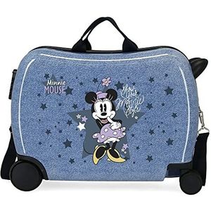 Disney Minnie Style Maleta Infantil, kinderkoffer, blauw, 50 x 39 x 20 cm, harde schaal, ABS, zijcombinatiesluiting, 34 l, 1,8 kg, 4 wielen, handbagage, blauw, Blauw, kinderkoffer
