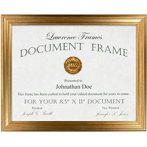 Lawrence Frames Sutter fotolijst, 21,6 x 27,9 cm, goud gepolijst