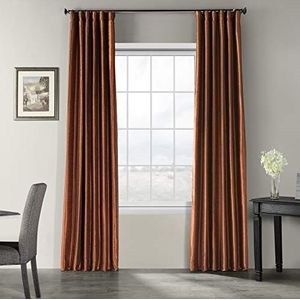 HPD Half Price Drapes PDCH-KBS36-120 Dupioni Vintage Getextureerde Zijden Gordijn 50 x 120 cm Waterkoker koper