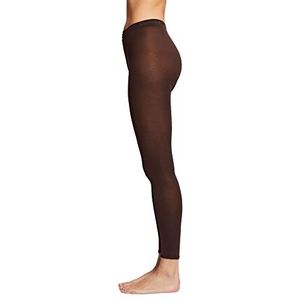 ESPRIT Cotton W LE Ondoorzichtige effen dameslegging (1 stuk), Bruin (Donkerbruin 5235)