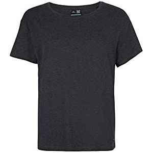 O'Neill Essential T-shirt met korte mouwen voor dames, met ronde hals, casual logo, Zwart