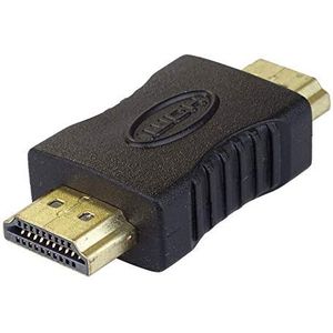 PremiumCord HDMI-koppeling, vergulde contacten, HDMI type A stekker op stekker, voor Full HD 1080p, 3D, kleur: zwart