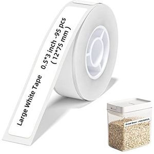 Plakband voor NIIMBOT D11 D110 D101 H1S, thermisch zelfklevend papier, 12 × 75 mm, waterdicht, 160 etiketten/rol