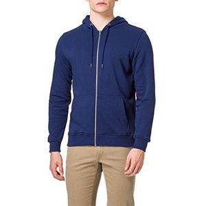 Urban Classics Sweatjack Basic capuchontrui Terry Zip Hoodie heren, Donkerblauw